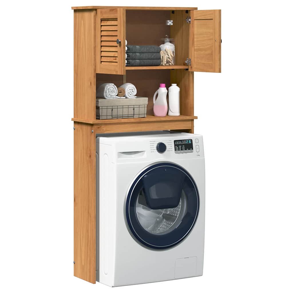 Wasmachinekast VIGO Bruin en Honingbruin 72,5 x 27 x 161 cm
