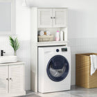 Washing Machine Cabinet VIGO White and Antique White 72.5 x 27 x 161 cm