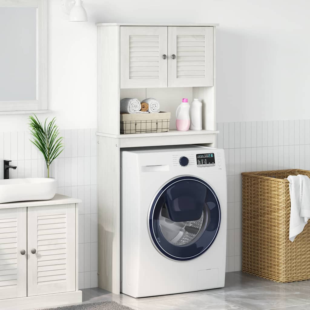 Wasmachinekast VIGO Wit en Antiek Wit 72,5 x 27 x 161 cm