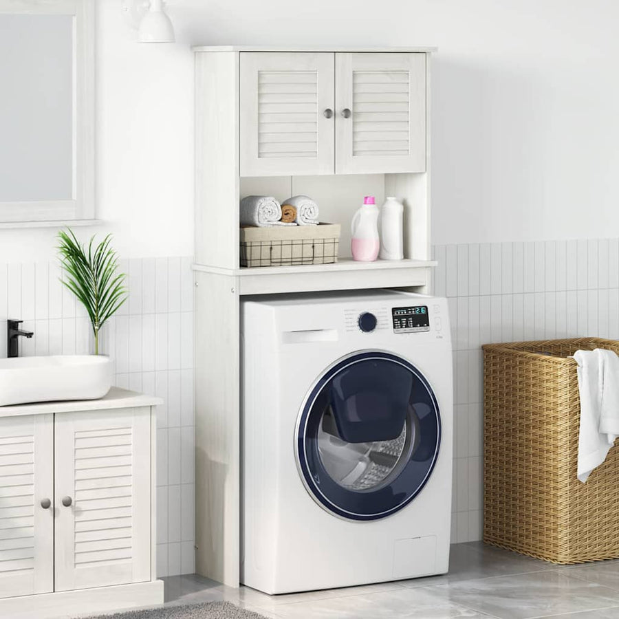 Wasmachinekast VIGO Wit en Antiek Wit 72,5 x 27 x 161 cm