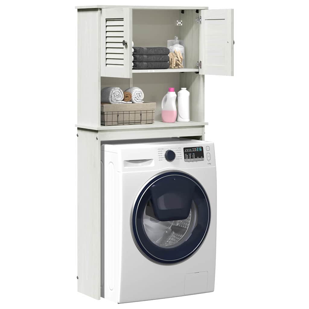 Wasmachinekast VIGO Wit en Antiek Wit 72,5 x 27 x 161 cm