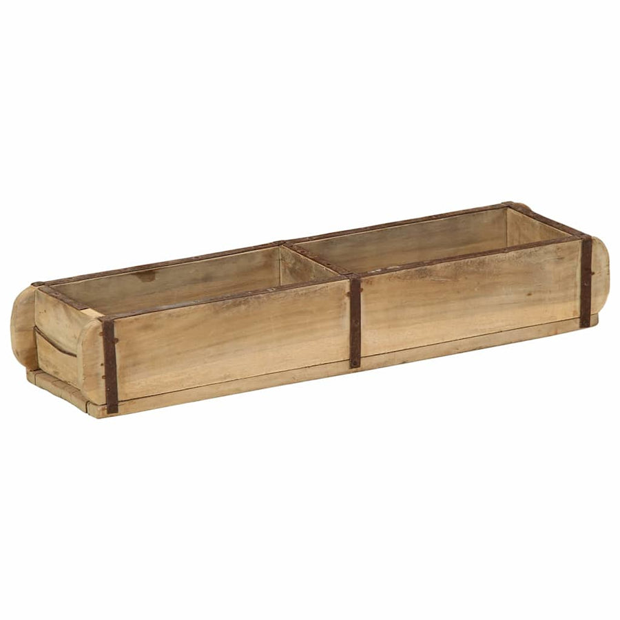 Dienblad Bruin 57 x 15 x 9 cm Massief Gerecycled Hout