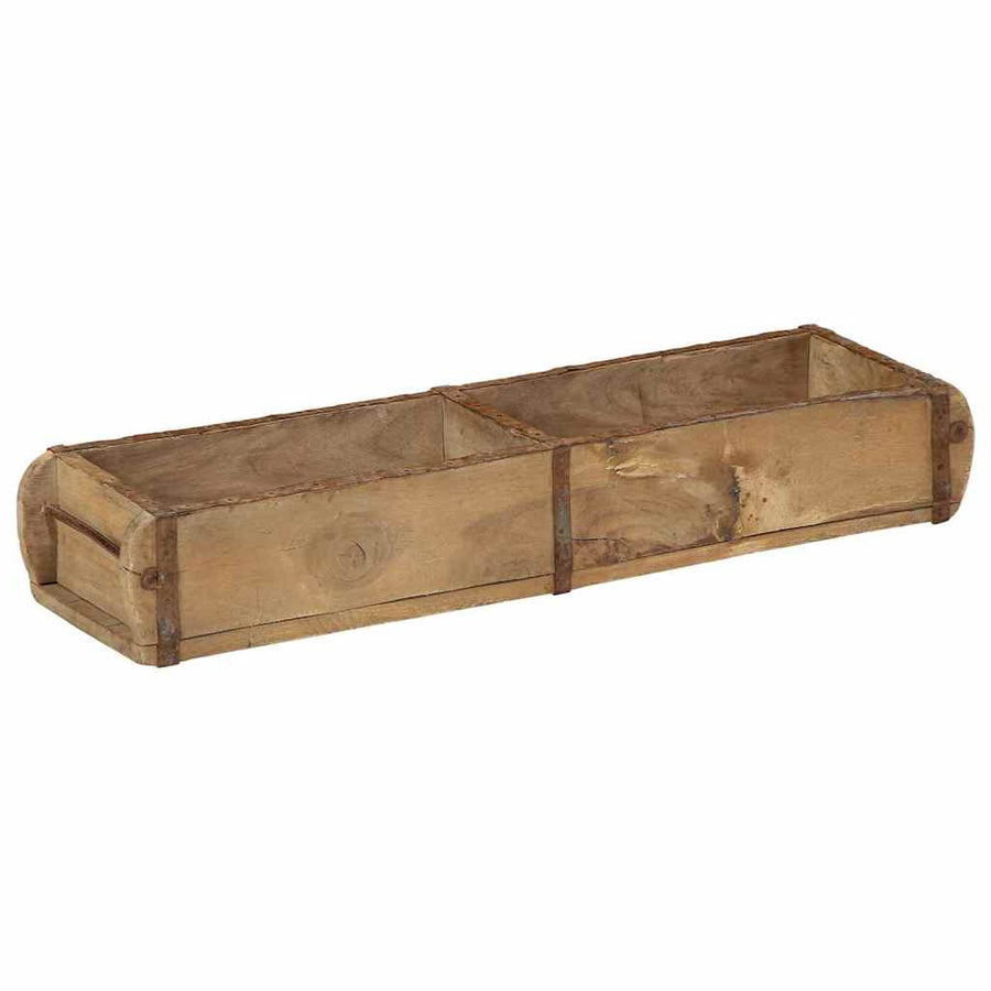 Dienblad Bruin 57 x 15 x 9 cm Massief Gerecycled Hout