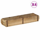 Tray 4 pcs Brown 57 x 15 x 9 cm Solid Reclaimed Wood