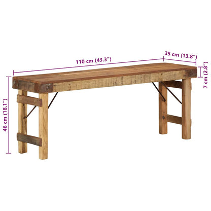 Bank Naturel 110 x 35 x 46 cm Hergebruikt Oud Hout