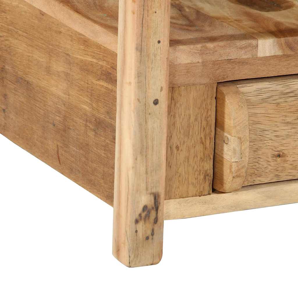 Bijzettafel Bruin 43 x 32 x 46 cm Massief Gerecycled Hout
