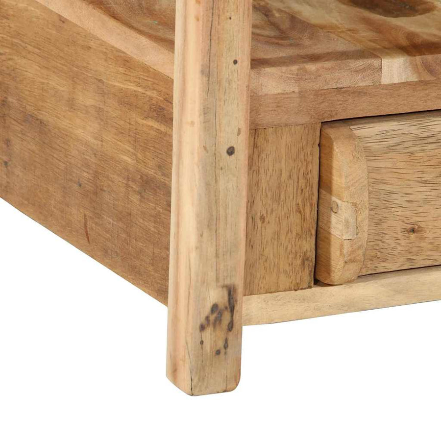 Bijzettafel Bruin 43 x 32 x 46 cm Massief Gerecycled Hout