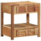 Bijzettafel 43x32x46 cm massief gerecycled hout bruin