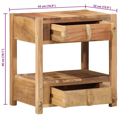 Bijzettafel Bruin 43 x 32 x 46 cm Massief Gerecycled Hout