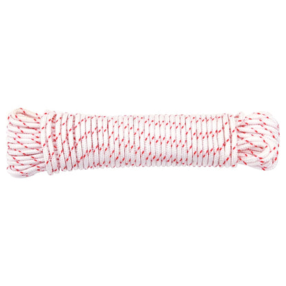 Trekkoord startkoord wit en rood Ø3 mm 10 m nylon