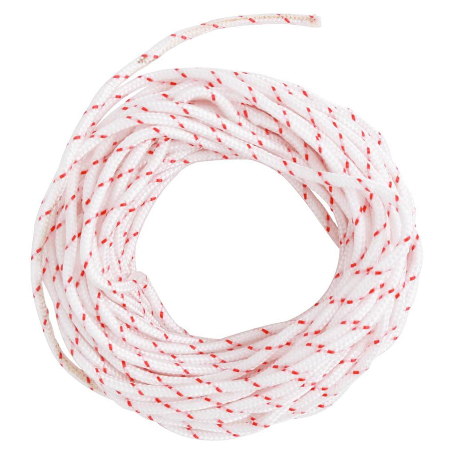 Trekkoord startkoord wit en rood Ø3 mm 10 m nylon
