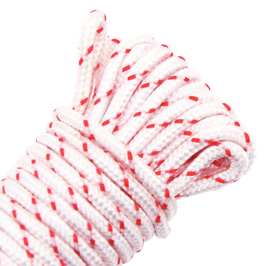 Trekkoord startkoord wit en rood Ø3 mm 10 m nylon