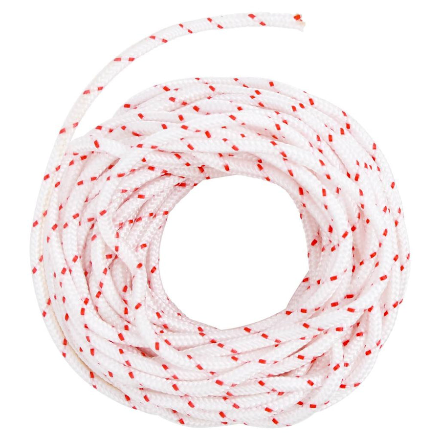 Trekkoord startkoord wit en rood Ø4 mm 10 m nylon