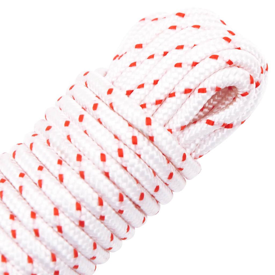 Trekkoord startkoord wit en rood Ø4 mm 10 m nylon