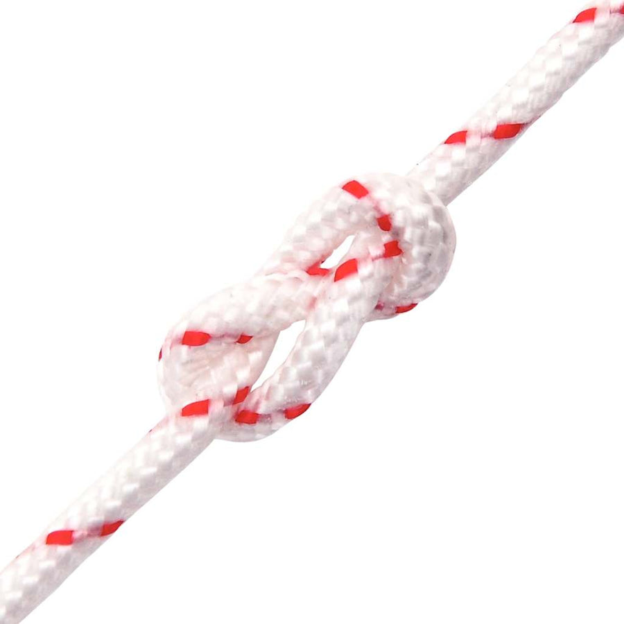 Trekkoord startkoord wit en rood Ø4 mm 10 m nylon