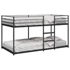 Stapelbed staal zwart 75x190 cm
