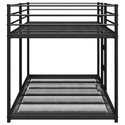 Stapelbed zonder matras 80x200 cm staal zwart