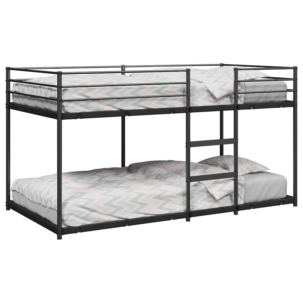 Stapelbed zonder matras 90x190 cm staal zwart