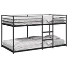Stapelbed 90x200 cm staal zwart muurmontage