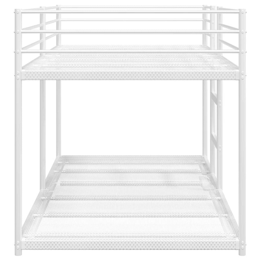 Stapelbed zonder matras 80x200 cm staal wit