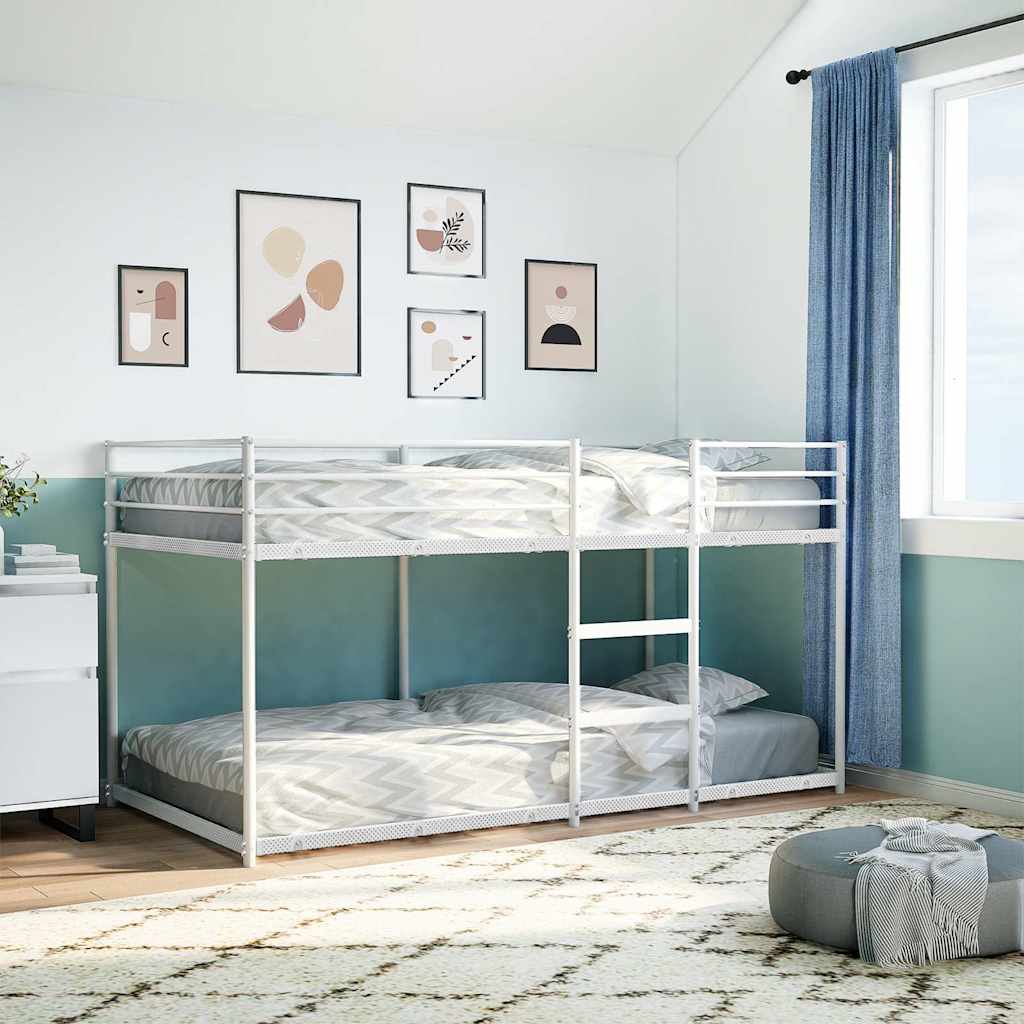 Stapelbed Zonder Matras 100X190 Cm Staal Wit