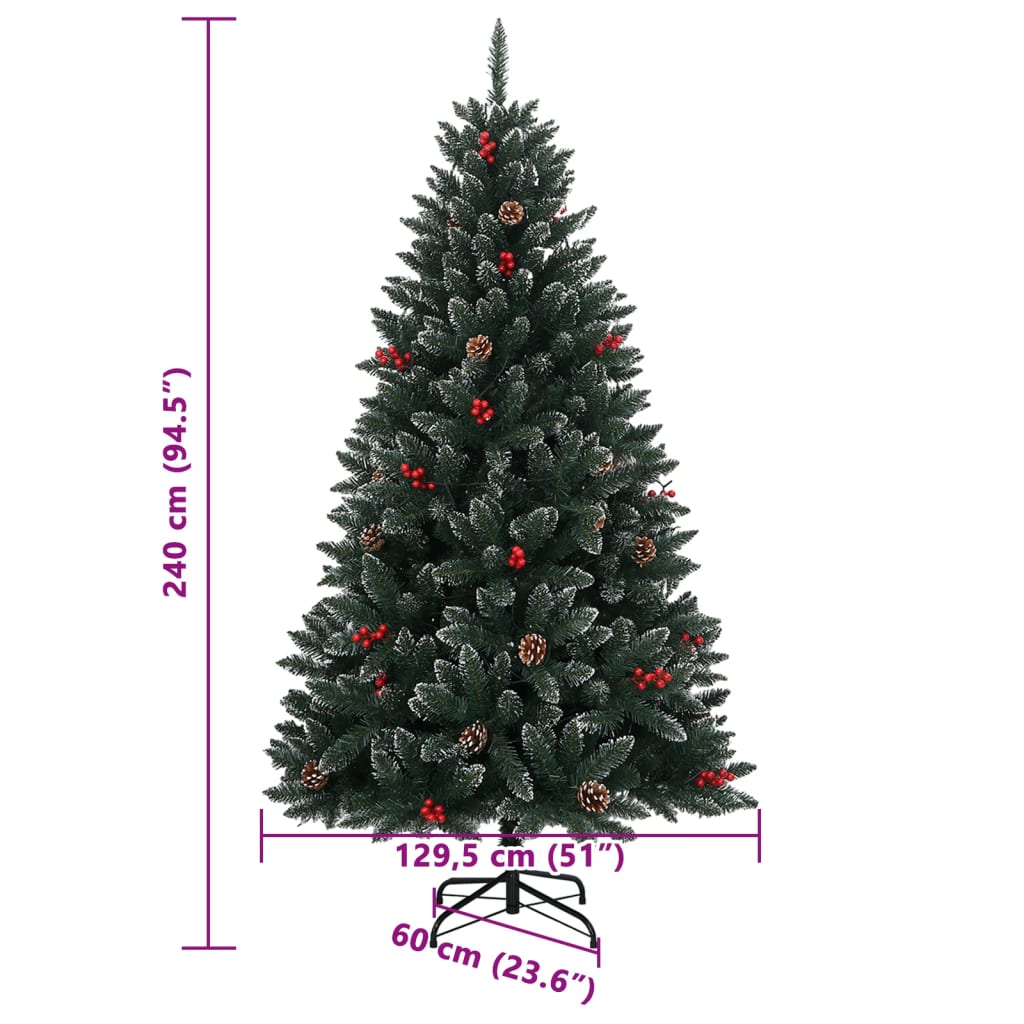 Kunstkerstboom met 300 LED's 240 cm