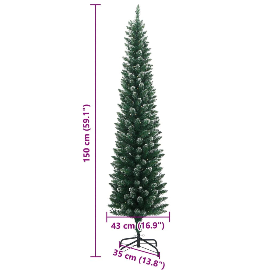 Kunstkerstboom smal met 150 LED's 150 cm