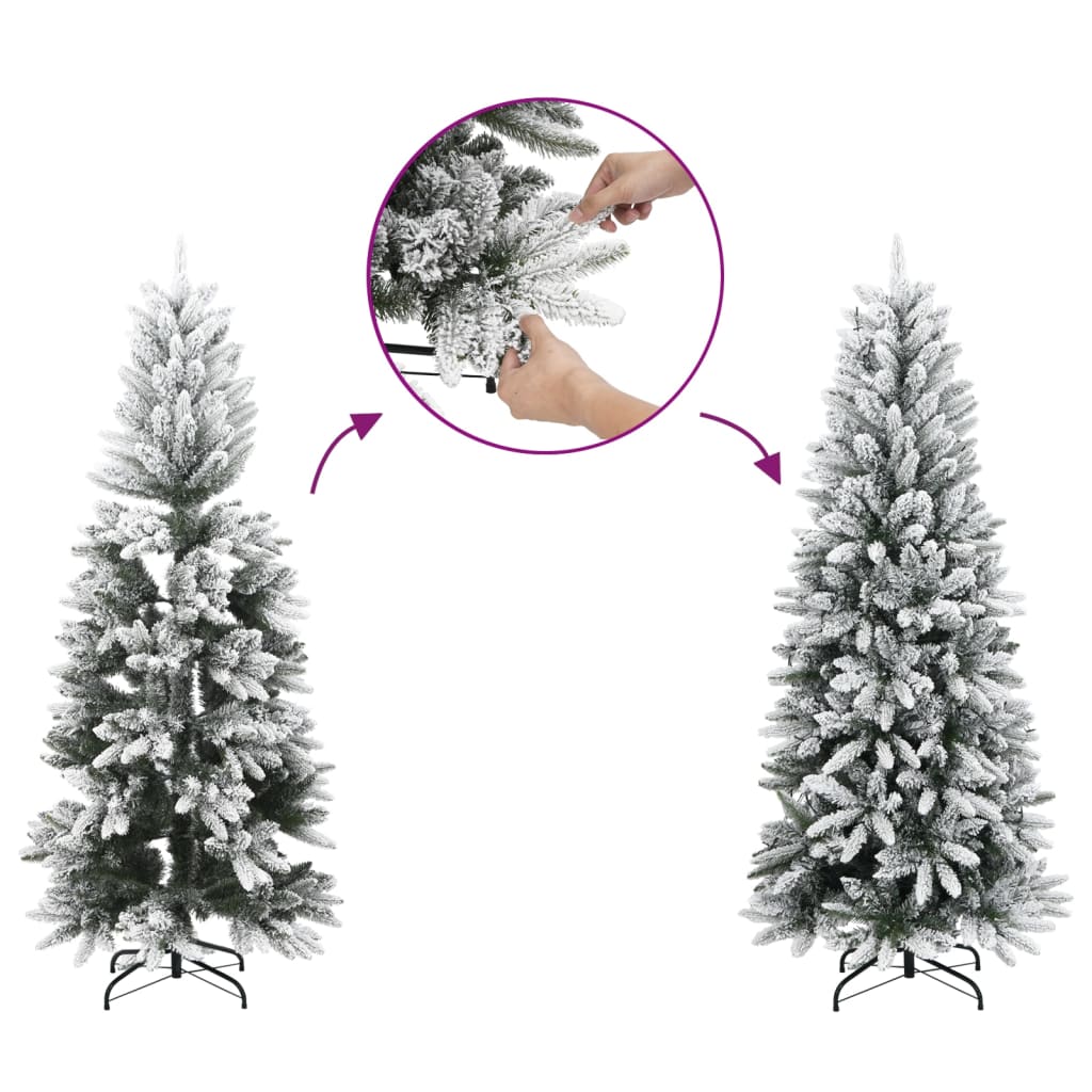 Kunstkerstboom Met 150 Led's En Sneeuw 120 cm