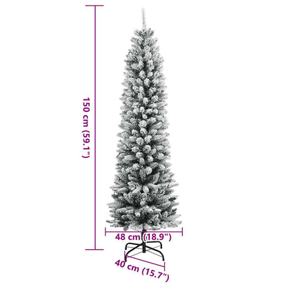 Kunstkerstboom met 150 LED's en sneeuw 150 cm