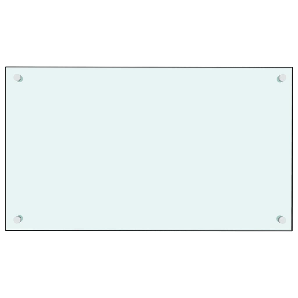 Spatschermen keuken 2 st 70x40 cm gehard glas wit