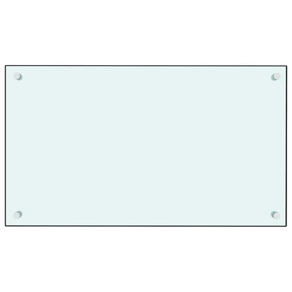 Spatschermen keuken 2 st 70x40 cm gehard glas wit