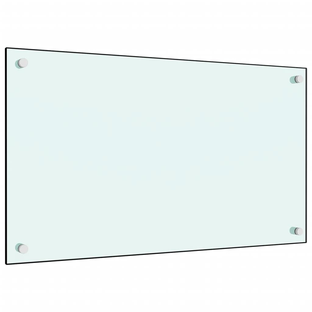 Spatschermen keuken 2 st 70x40 cm gehard glas wit