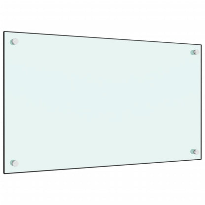 Spatschermen keuken 2 st 70x40 cm gehard glas wit