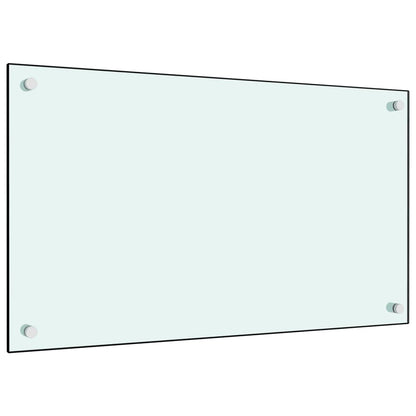 Spatschermen keuken 2 st 70x50 cm gehard glas wit