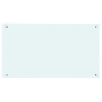 Spatschermen keuken 2 st 70x60 cm gehard glas wit