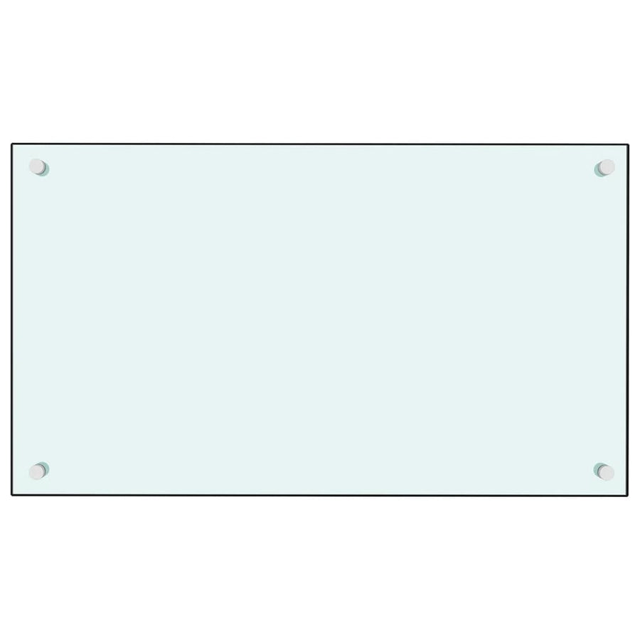 Spatschermen keuken 2 st 70x60 cm gehard glas wit