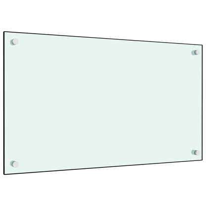 Spatschermen keuken 2 st 70x60 cm gehard glas wit
