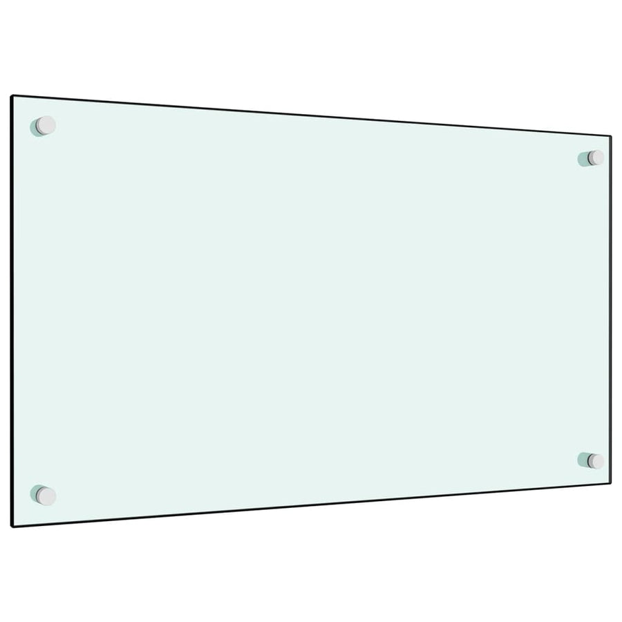 Spatschermen keuken 2 st 70x60 cm gehard glas wit