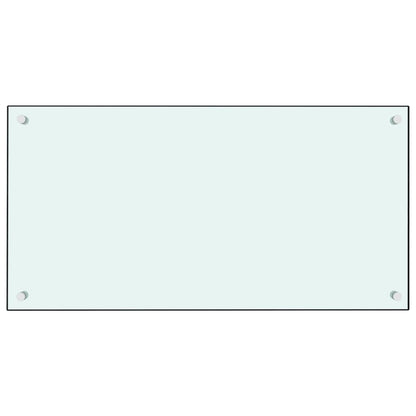 Spatschermen keuken 2 st 80x40 cm gehard glas wit