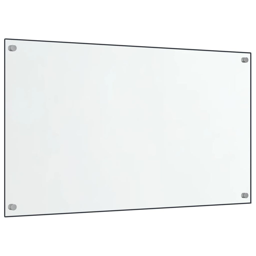 Spatschermen keuken 2 st 70x60 cm gehard glas transparant