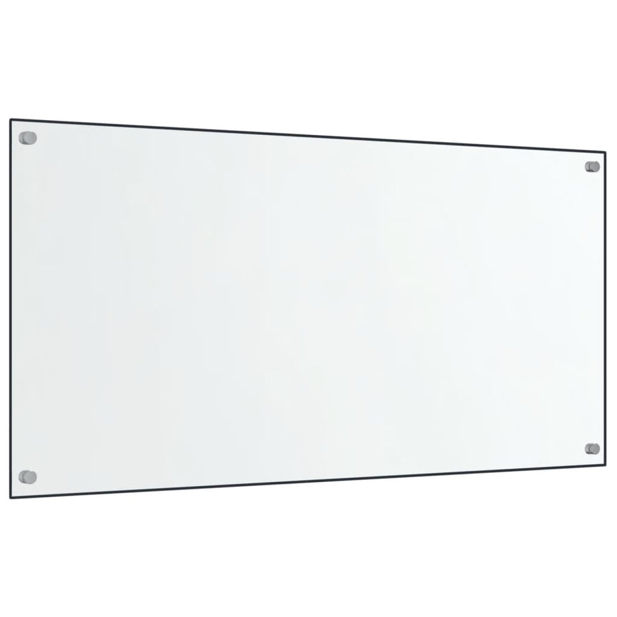 Spatschermen keuken 2 st 80x40 cm gehard glas transparant