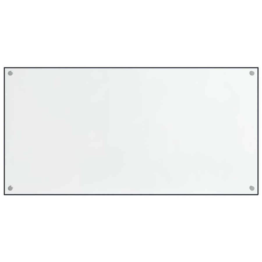 Spatschermen keuken 2 st 80x50 cm gehard glas transparant