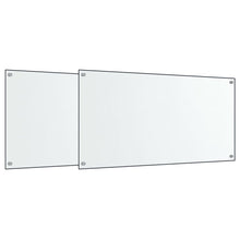Spatschermen keuken 2 st 80x60 cm gehard glas transparant