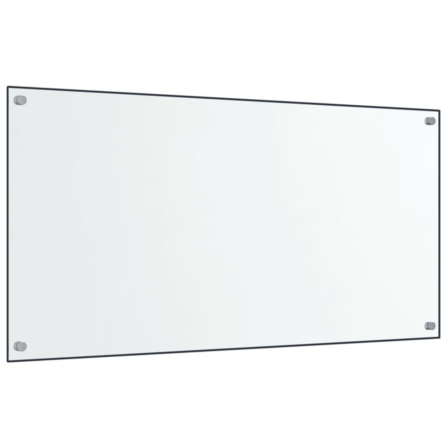 Spatschermen keuken 2 st 80x60 cm gehard glas transparant