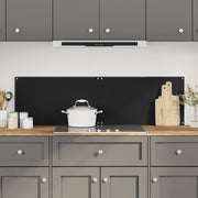 Spatscherm keuken 70x40 cm gehard glas zwart 2 stuks