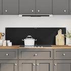Kitchen splashbacks 2 pcs 70x60 cm tempered glass black