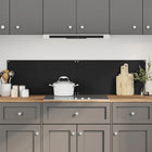 Kitchen splashbacks 2 pcs 80x50 cm tempered glass black