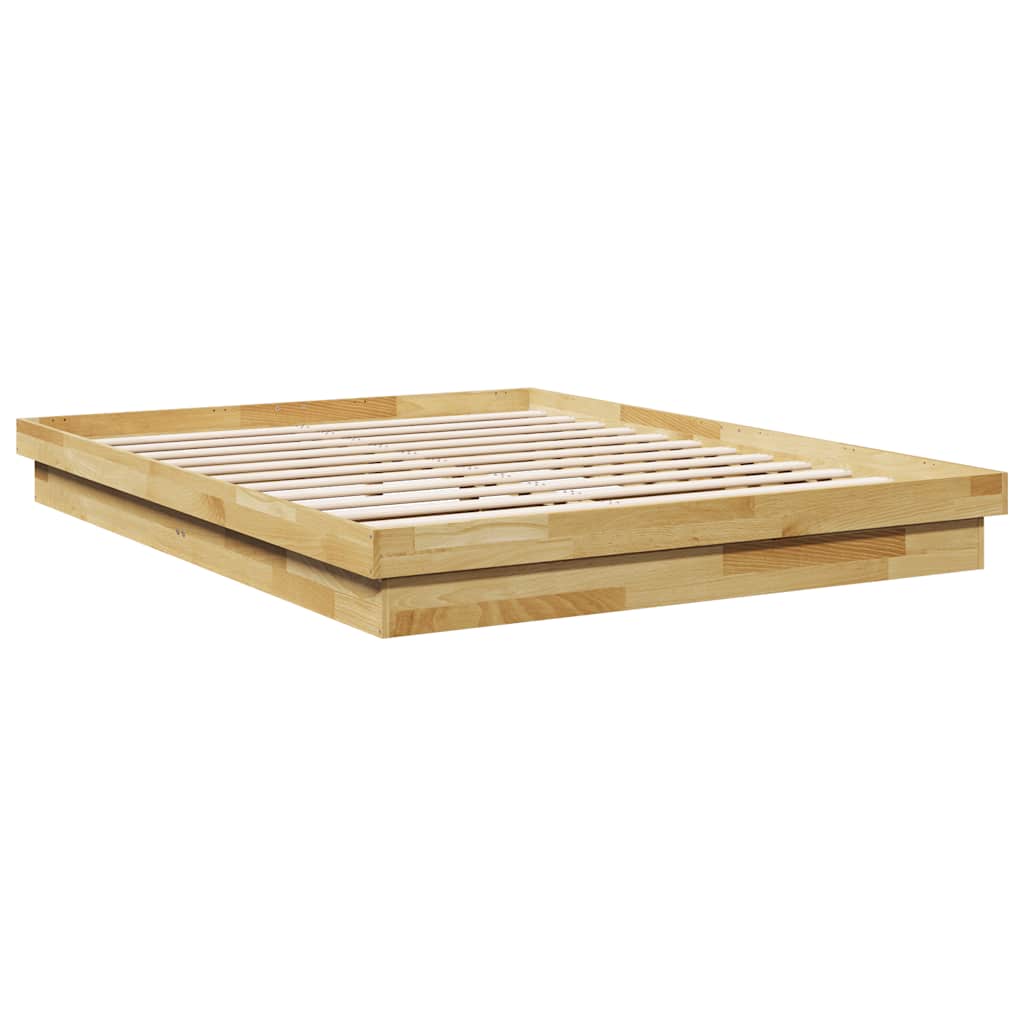 Bedframe zonder matras 150x200 cm massief hout eiken