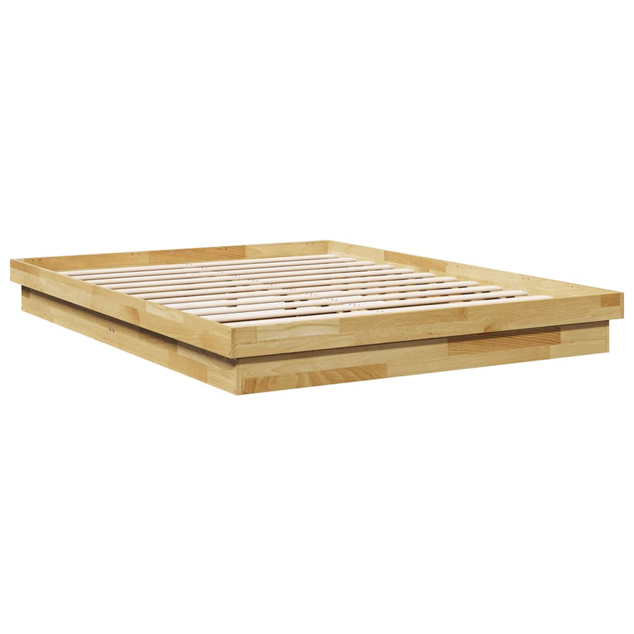 Bedframe zonder matras 150x200 cm massief hout eiken