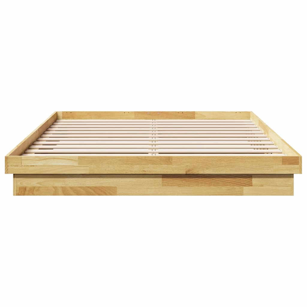 Bedframe zonder matras 150x200 cm massief hout eiken